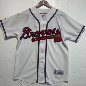 Atlanta Braves Men’s White Baseball Jersey - Majestic
